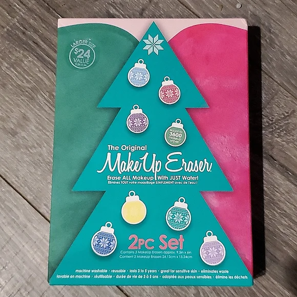 🛍 Original Sephora Makeup Eraser 2 pc set bundle pink & green cloths - Picture 4 of 5